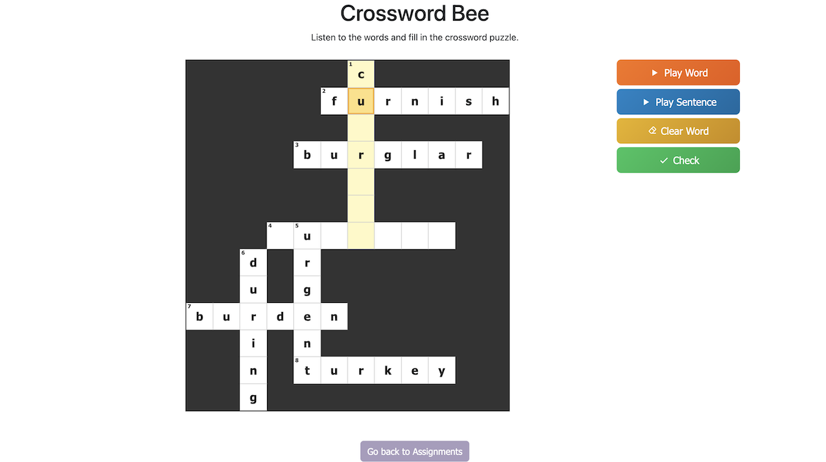 Crossword Bee