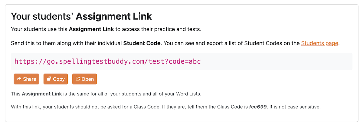 Distribute test instructions